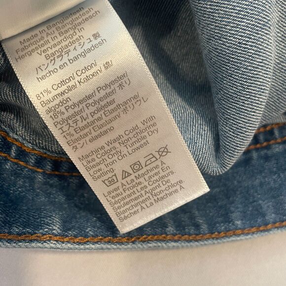 ~ Crewcuts 12 Kid's Jean Jacket Unisex Blue Buttons Girls Boys Stretch Denim - Picture 13 of 14